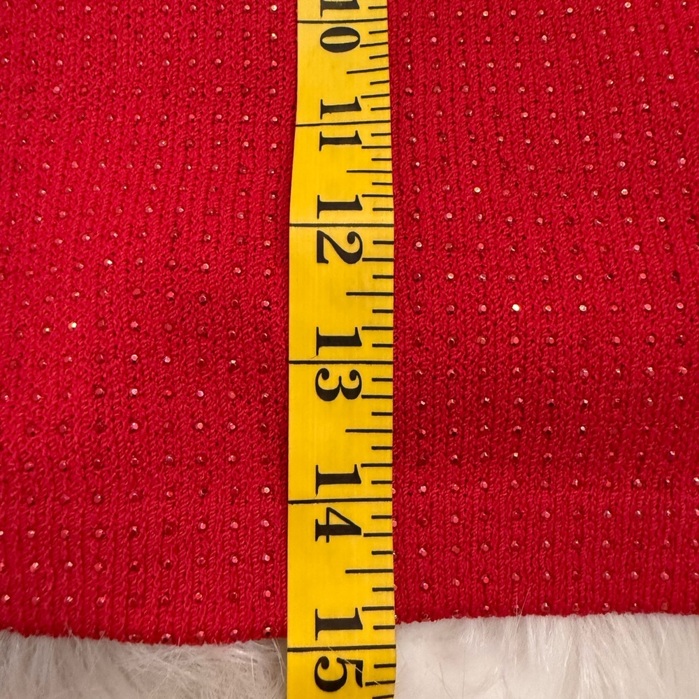 NEW St. John Tank bright Red party holiday evening sparkly crystals Knit S M - Picture 12 of 17